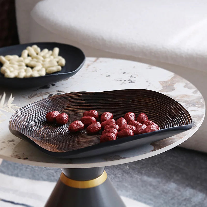 New Chinese-style Synthetic Resin Special-shaped Modern Fruit Snack Storage Tray Ornaments