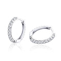 Hot Sale for Women 925 Sterling Silver round Shape Cubic Zirconia Hoop Earrings Anti-Allergenic Gold & Silver Plated