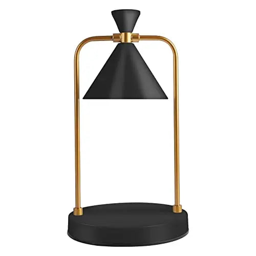 Korean Style Popular Electric Black Metal Funnel Shape Candle Jar Warmer Lamp for Home Fragrance