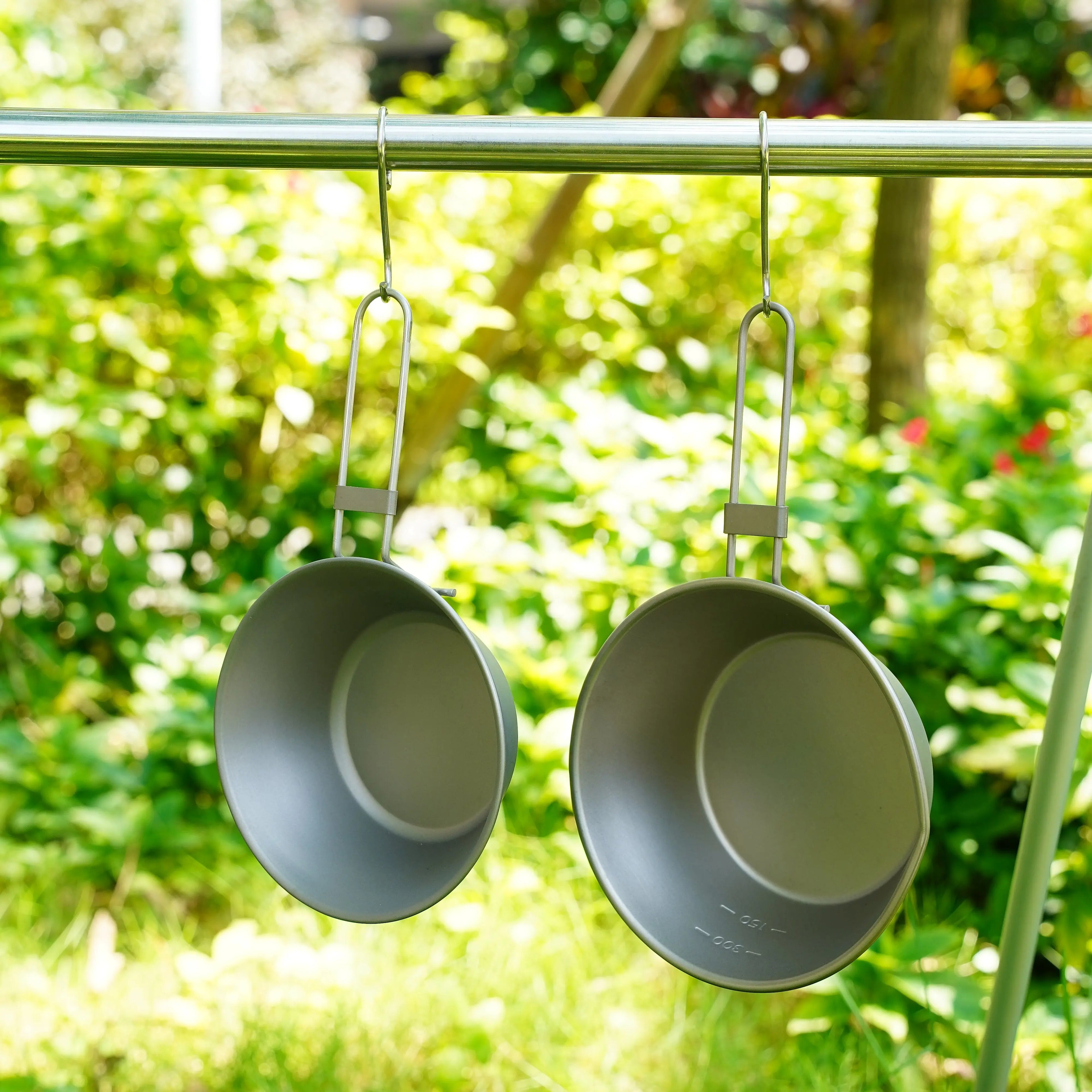 Folding Pure Titanium Sierra Bowl Camping Titanium Bowls Outdoor Titanium Pot for Picnic Traveling