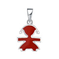 Rhodium Plated 925 Sterling Silver Dynamic Dancing Lady Pendant for Women