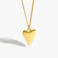 Melynn Trendy Big Heart Pendant 925 Sterling Silver Fashion Jewelry Gold Plated Heart Necklace Custom Silver Jewelry