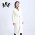 European Handmade Luxury Wool Cashmere Fox Fur Collar Coat