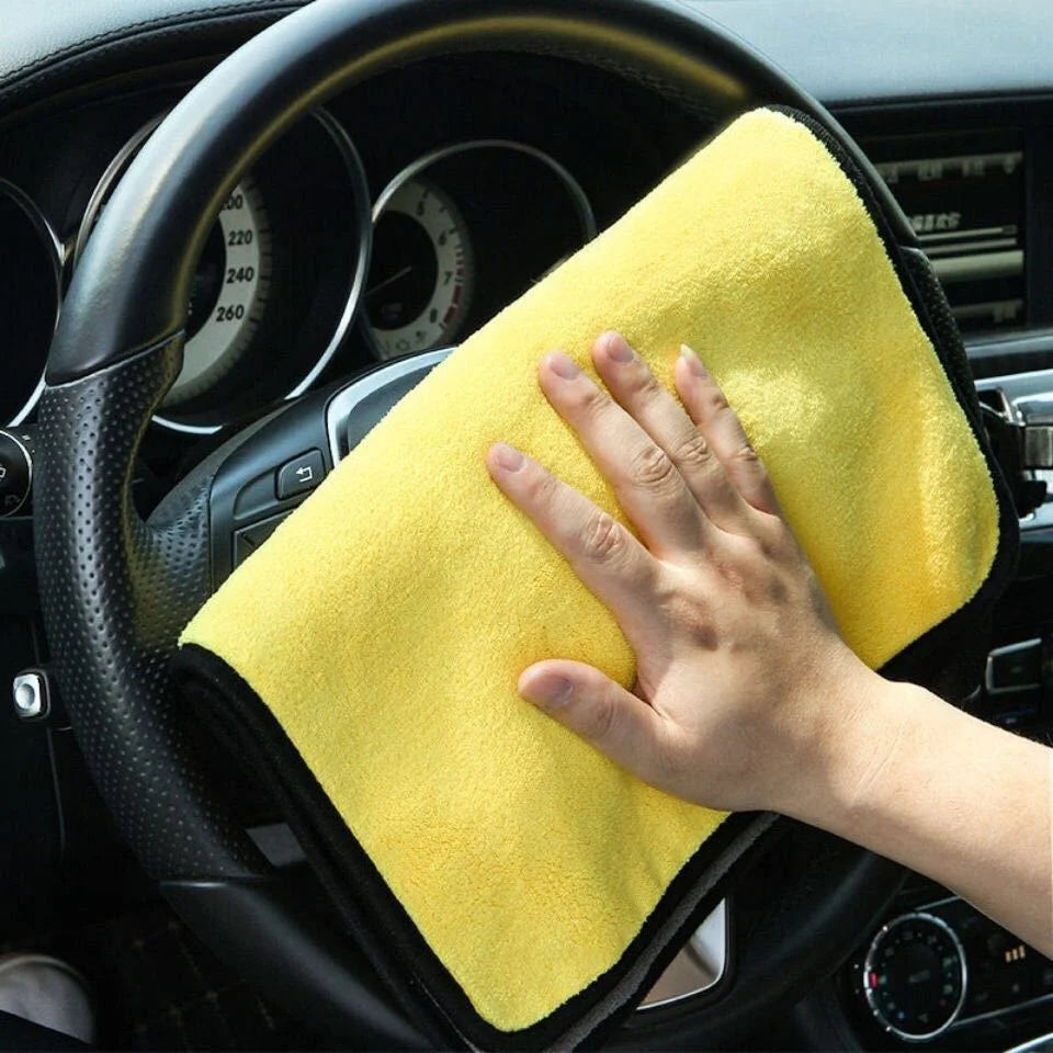 Wholesale Quick-Dry Water-Absorption 600gsm Microfiber Car Cleaning Towel Woven Technique All-Season