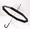 Popular Sale Rain Dome Bubble POE Plastic Hook Handle Clear Transparent Umbrella Sun & Rain Dual-Use Umbrella