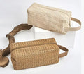 Simple Cosmetics Storage Bag Made of PP Grass Material Large Capacity Portable Travel Grooming Bag Makeup Bag