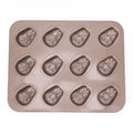 12 Grid Non-stick Carbon Steel Cupcake Muffin Mold Long-eared Rabbit Baking Pan Cake Pan Cookie Mold Kitchen Tools
