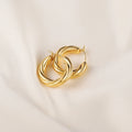 Fenny 18K PVD Plated Creative Chunky Twisted Hoop Earring Waterproof&No Fade Wholesale Stainless Steel Ladies Jewelry