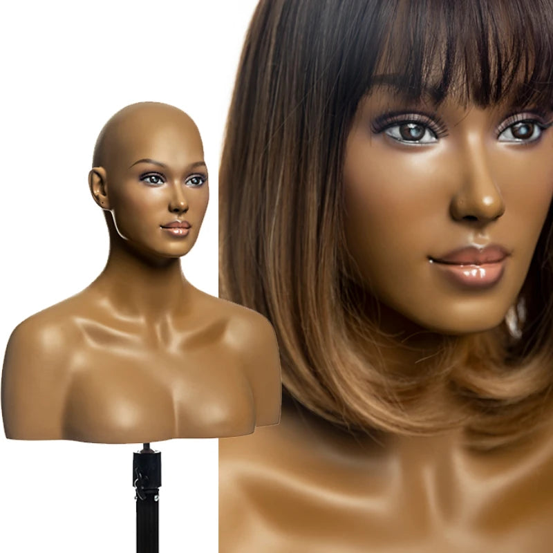 JESSICA Fashion Mannequin Head With Makeup Face Realistic Popular Wig Display Female Mannequins Head Stand