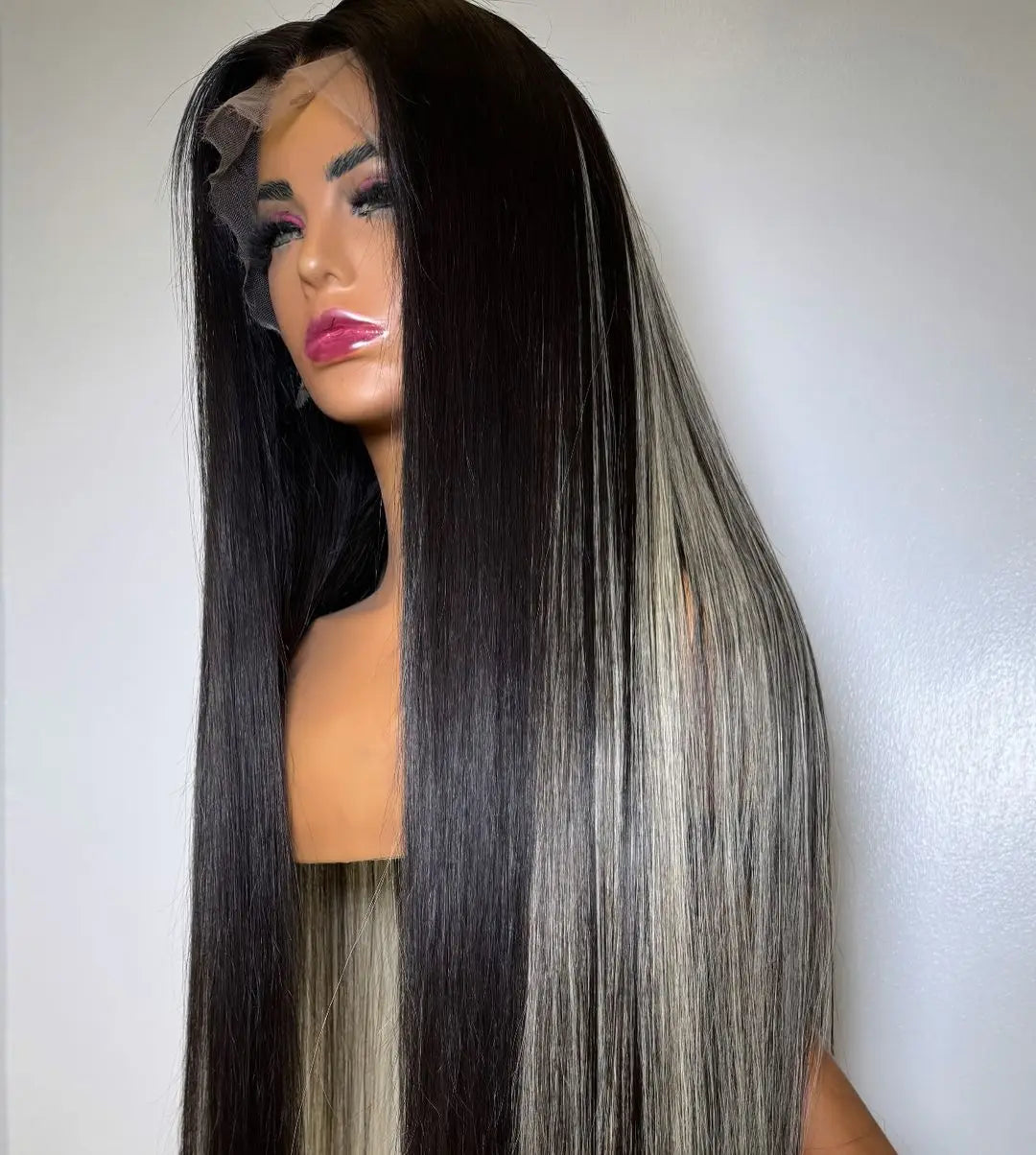 50in 13x4 Glueless Straight Transparent HD for LaceFront Customized Colors Brazilian Human Hair Bone Full Lace 100% Hair
