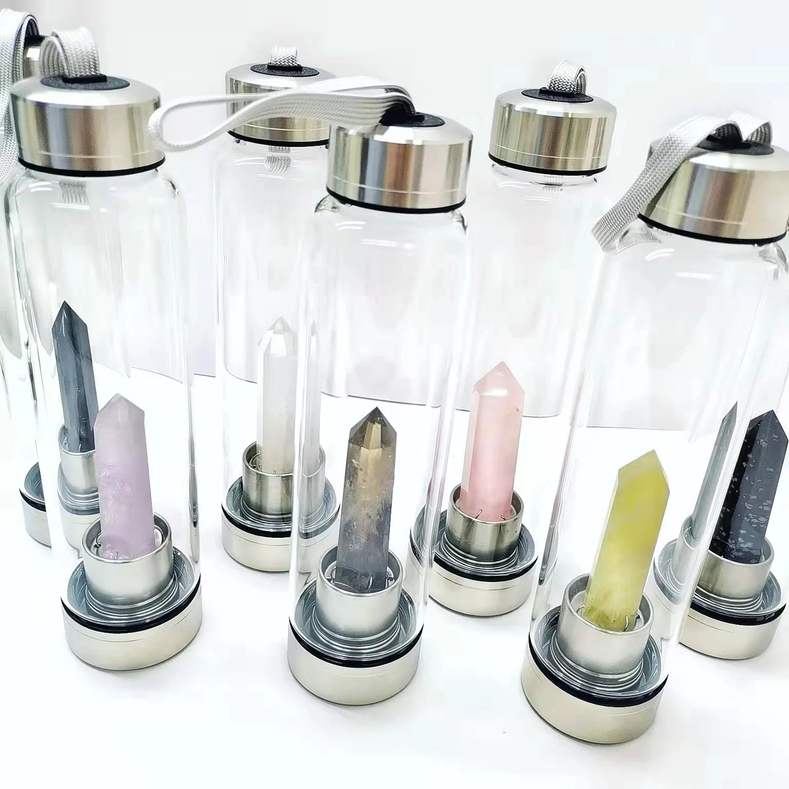 Wholesale Natural Energy Healing Crystal Point Bottle Carving Crafts for Drinking Decoration