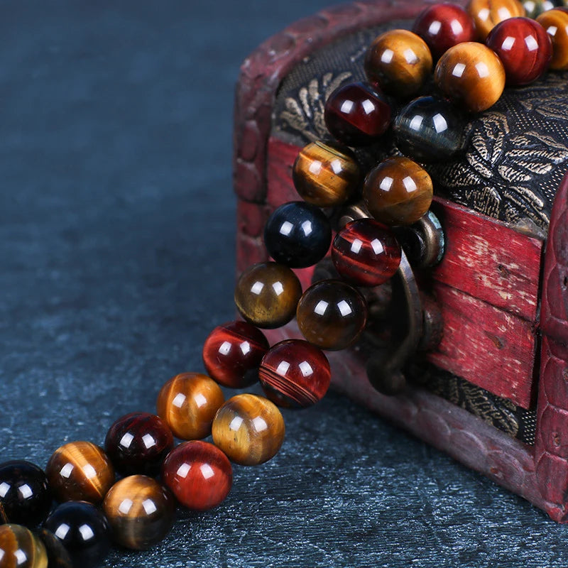 High Quality 6mm Natural Loose Gemstone Stone tiger Eye Beads  Wholesale Round Natural Stone tiger Eye Beads for Bracelet