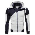 Fashion New Men Male Youth Hooded Zipper Coat Sweater Autumn Winter Long Sleeve Patchwork Double Collar Cardigan Hoodies