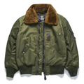 Wholesale ODM Men Mandarin Collar Bomber Jacket Custom Logo Winter Fill Tactical Green Warm Windproof PU Coated Hooded Coat
