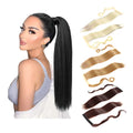 Alibaba Synthetic Yaki Drawstring Ponytail Clip in Hairpiece Extension Wrap Around Straight Hair Ponytail With Drawstring