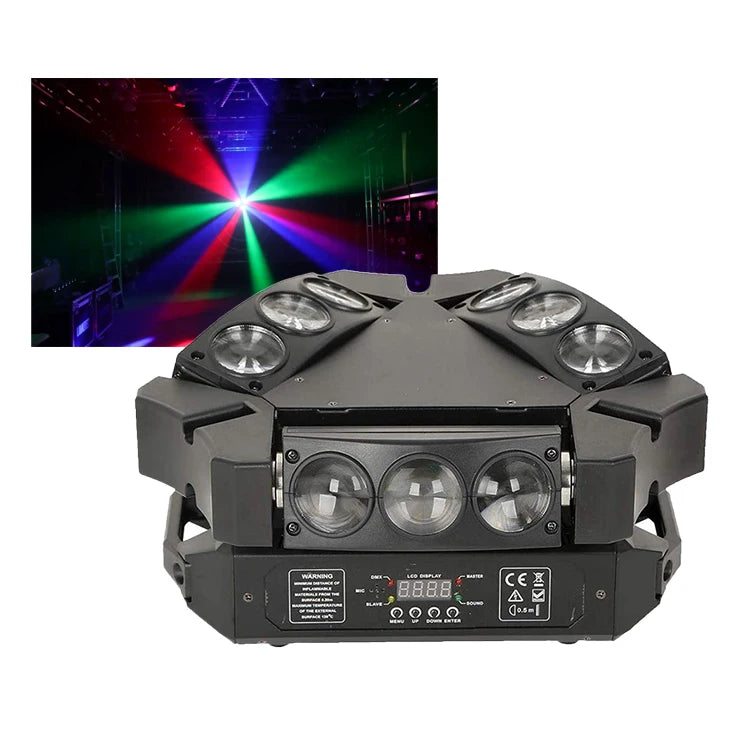 Hot Sale Spider Beam 9X3W Rgb Disco Stage Lighting Led Moving Head Light