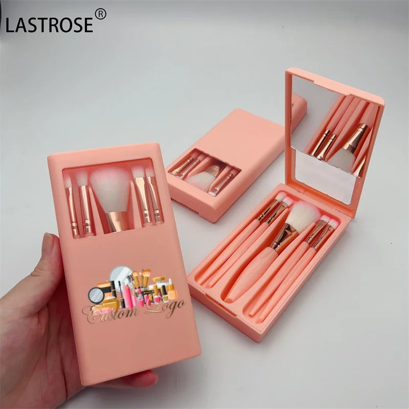 Wholesale Private Label Portable Mini Travel Makeup Brush Set Synthetic Hair Cosmetic Brushes Tools