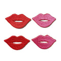 Wholesale No Minimum Custom Heat Seal Iron on Embroidery Patch Red/Hot Pink Lips Embroidered Badge DIY Clothing/Bag Patches
