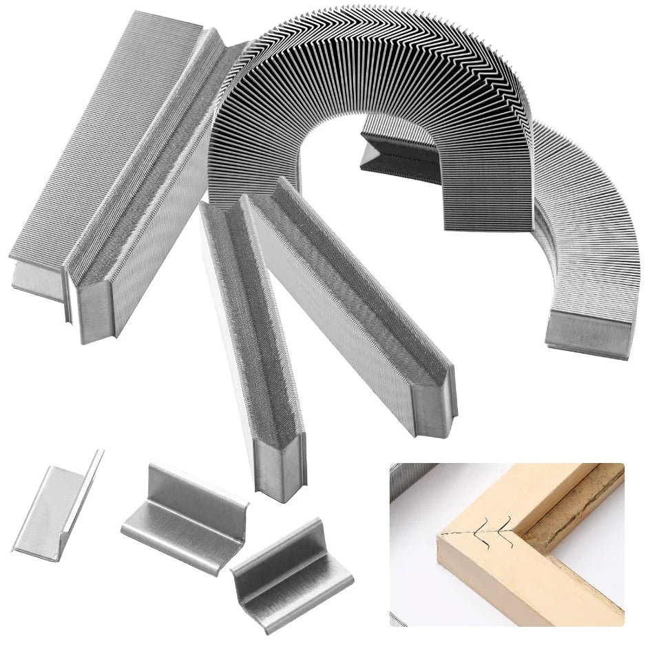 TS-D42 Painting Frame Hardware Pneumatic Air Power Joining Nail Gun V Nails 10mm Metal Hard Wood Nail for Photo Framing
