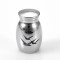 Flying Homing Pigeon Mini Stainless Steel Pet Cremation Ash Urn Customizable Stocked Tiny Funeral Keepsake Holder