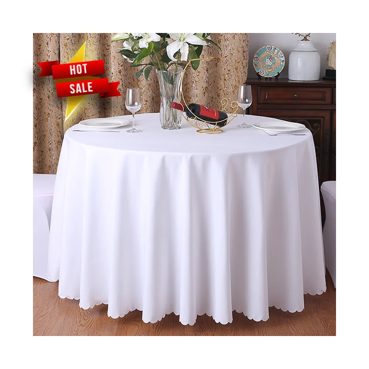 Round Tablecloth Waterproof Stain Resistant Washable Tablecloth Polyester for Dinning Table Buffet Parties Event Decor