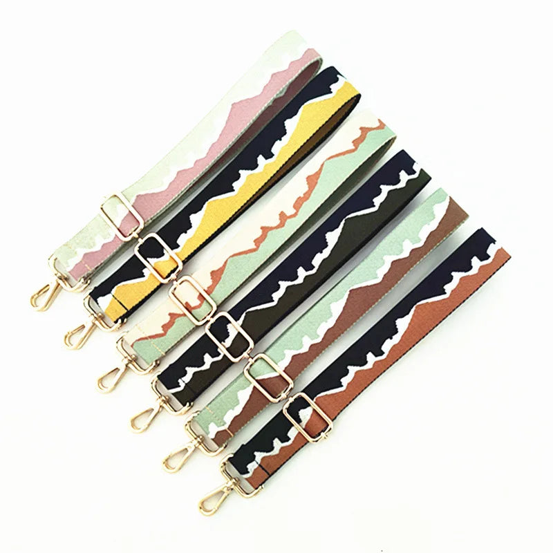 ZONESIN 2021 New Fashion Wave Pattern Adjustable Polyester One Shoulder Diagonal Long Shoulder Strap