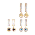 Wholesale Stainless Steel Gold Plated Zircon Charm Tree of Life Evil Eyes Earring Women China Manufacturer Factory Supplier