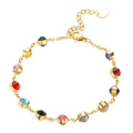 Lateefah 2024 Colorful Crystal Double Sided Bejeweled Stainless Steel 12 Birthstone Bracelet