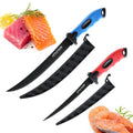 Little Cook Boning Knife Set Curved Fillet Knife for Meat Fish Poultry Cutting and Trimming with PP Handle