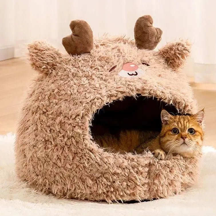 Customization Pet  Bed Luxury Cat Dog Bed Soft Plush  Robust Fiber Filling Solid Pattern Pet Sofa Pet Accessories