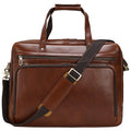 Hot Sell Handmade Custom Logo Real Leather  15.6 Inch Laptop Bag for Daily Work Full Grain Leather Waterproof Business Briefcase