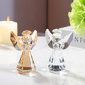 Luxurious Birthday Gifts Baby Shower Baptism Return Gifts Gold Clear Crystal Glass Angel Model Ornament in the Stock Wholesale