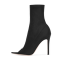 Black Sock Boots Stiletto Heel Peep Toe Dancing Women High Heels Ankle Boots Ladies Booties Winter Shoes Plus Size