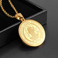 Stainless Steel Christian Sacramental Medal Ward Pendant Jewelry Catholic Gift for Men Women Titanium Steel Medal Pendant