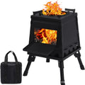 IRONDONKEY Camping Grills for Bbq Outdoor Camping Firewood Stove Convenient Stainless Steel Grill Bench Type Wood Burning Stove