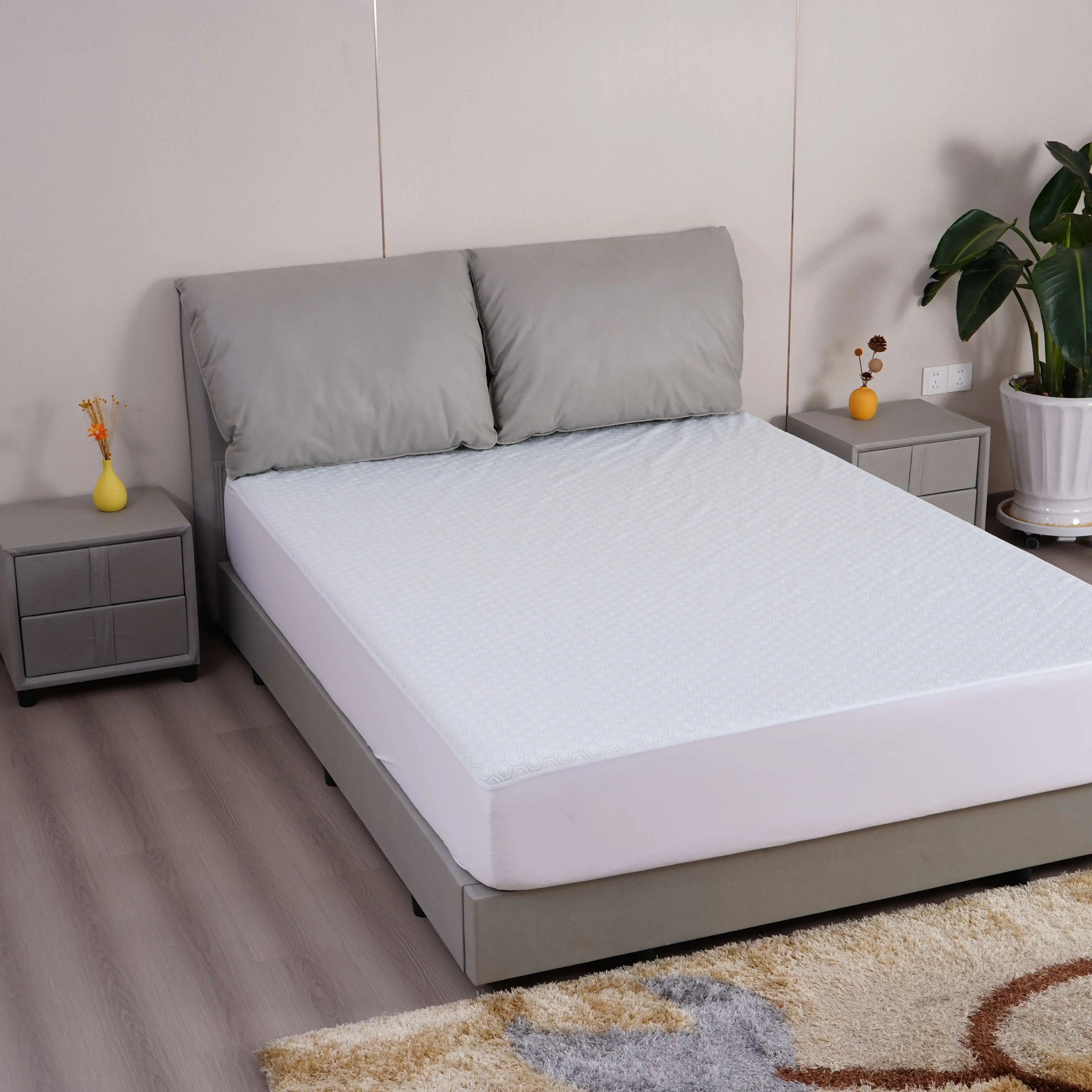 Water Resistant Microfiber Mattress Protector Terry Printed Nonwoven Protector Home Free Available Single Double Twin Hotels