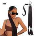 34 " Braid Ponytail Extensions Synthetic Boxing Braids Wrap Around Chignon Tail With Rubber Ponytail Wig