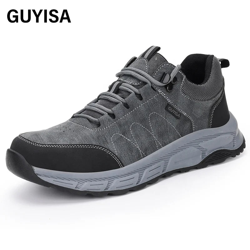 GUYISA OEM/ODM Factory Outlet Direct Sale Fashion Lightweight Breathable and Comfortable Men's Steel Toe Safety Shoes