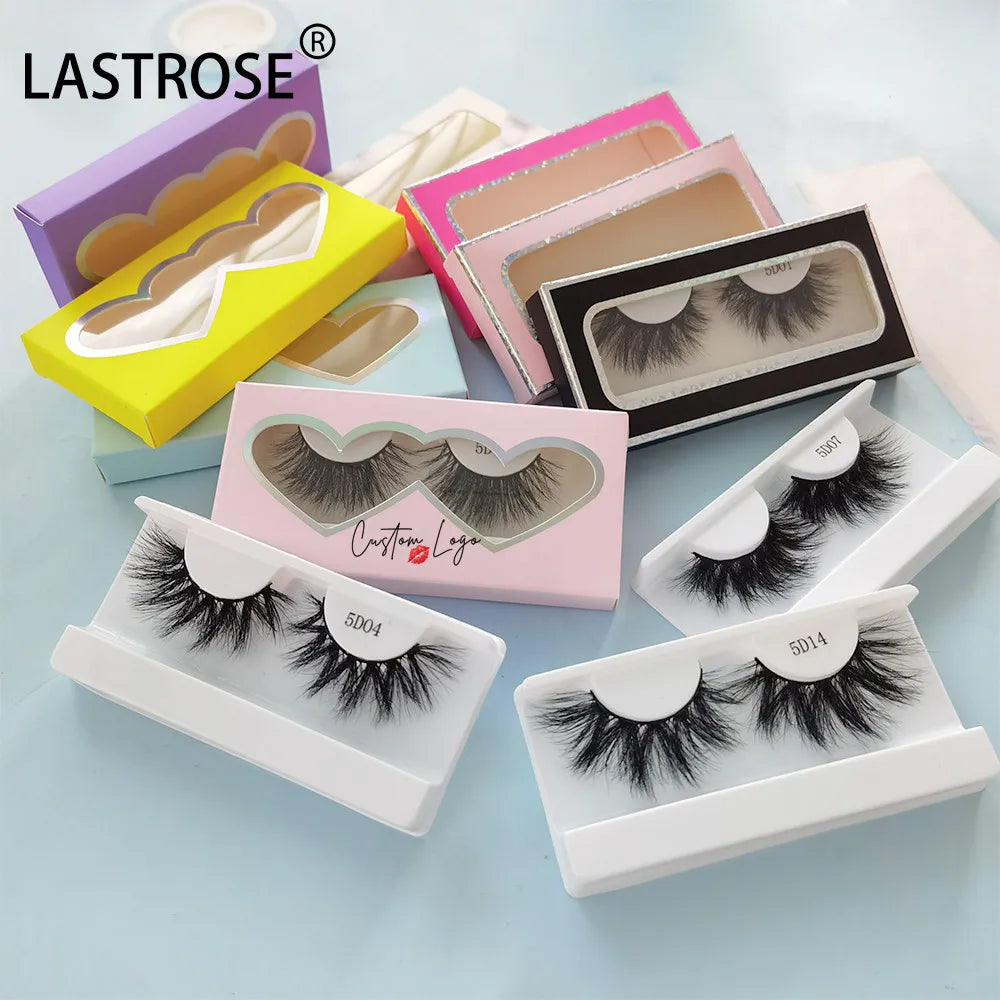 Wholesale Lashes 5D Vendor Full Strip Eyelashes Extension Private Label Fiber Eyelashes LA OEM logo
