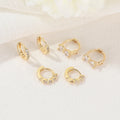 Factory Wholesale Fashion 14K Gold Plated Zircon Jewelry Huggie Earrings Bowknot Shape Small Hoop Women's Hoop Earring