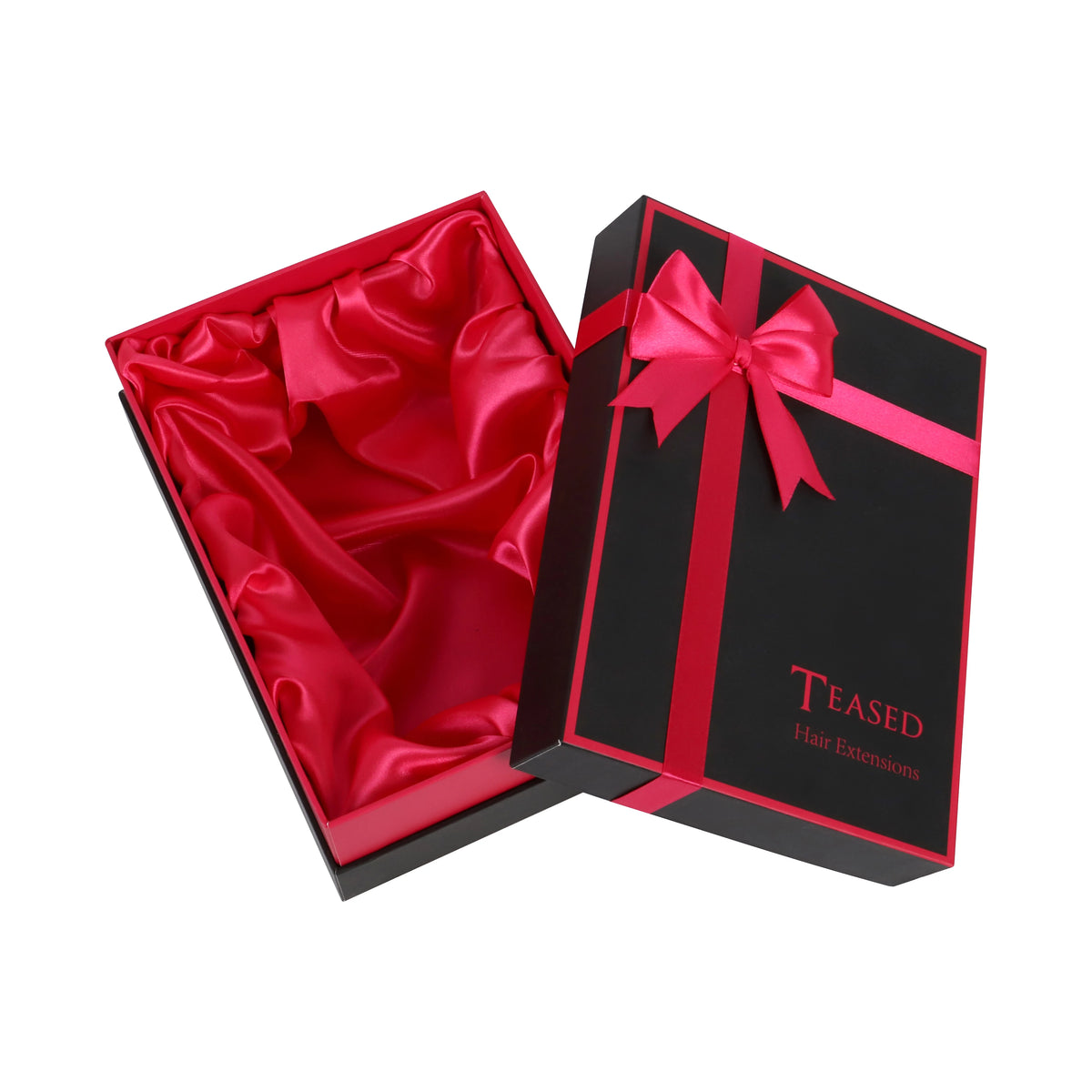 Black Satin Lined Modern Luxury Lingerie Gift Boxes with Matt Lamination Embossing UV Coating and Bow-Paperboard Packaging