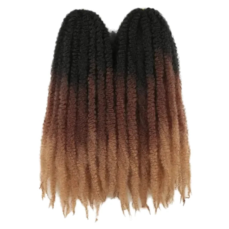 Wholesale 18-Inch Afro Kinky Curly Wig Bulk Twists and Hair Extensions for Party Cosplay Marley Braiding Hair