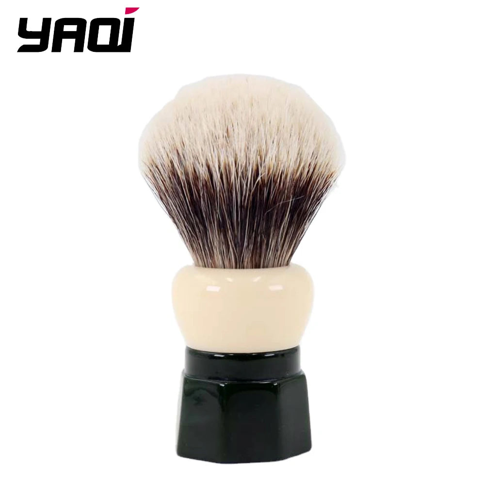 YAQI 24MM Green Obsidian Two Band Badger Hair Men Travel Shaving Brush