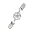 Vintage Sweater Shawl Clips Retro Cardigan Collar Clips Dress Shirt Brooch Hollow Flower Crystal Silk Scarf Buckle