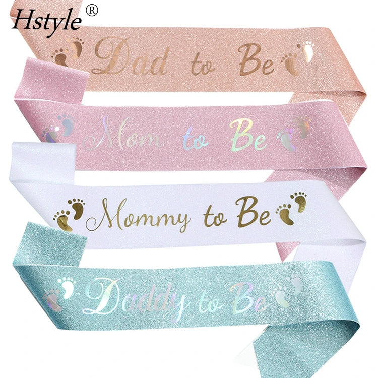Daddy Mommy to Be Sash Classy Baby Shower Sash for Dad to Be Baby Shower Party Decorations Gifts Favors Supplies SD2387