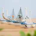 Wooden Boat Model Mediterranean Style Nautical Crafts HYG01 Eco-Friendly Home Decor Model Ship Kit