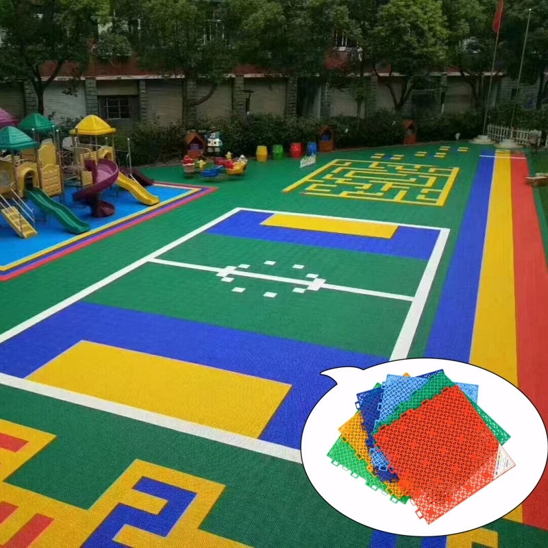 Eco-Friendly 15mm Thick PP Material Interlocking Soft Anti-Slip Waterproof High Density Gym Flooring Tiles for Basketball Event