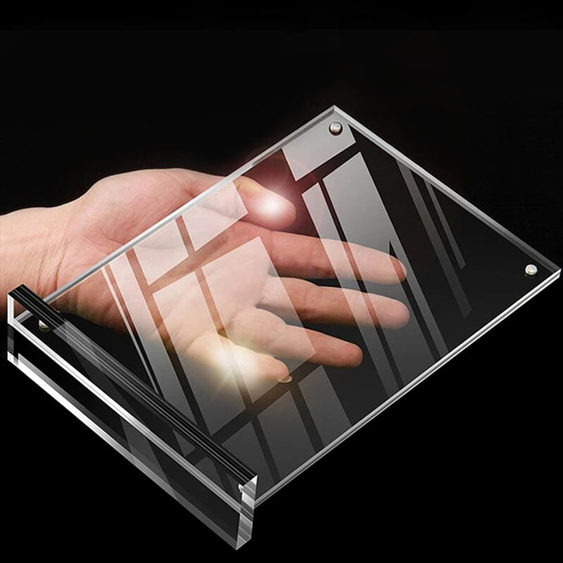 A4 /A5 / A6 One Side T Shape Acrylic Sign Holder Horizontal Acrylic Display Stand