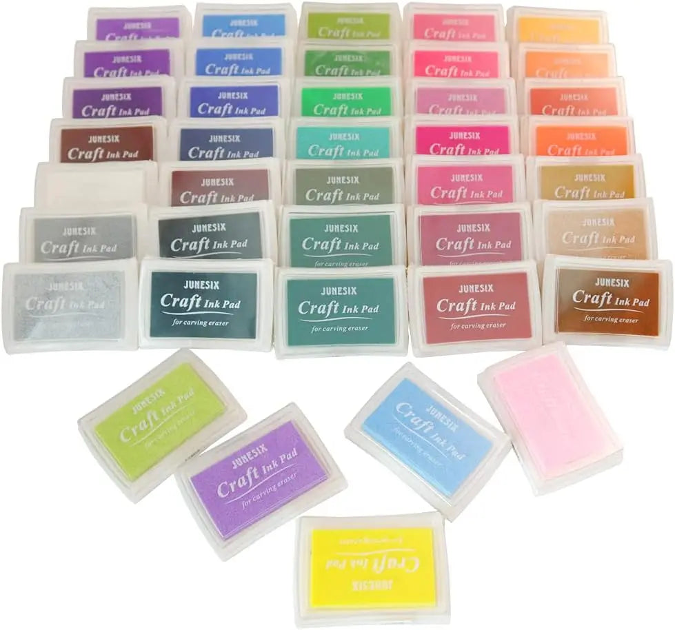 New  Water-based Ink Stamp Pad with Thicker Sponge 40 Color Large Package Craft Ink Stamp Pads Set