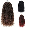 18 Inch Curly Faux Locs Crochet Hair Extensions River Locs Crochet Goddess Faux Locs Braid